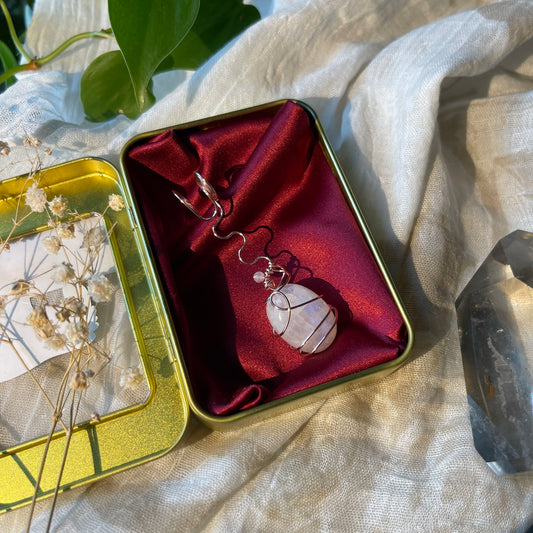 rainbow moonstone - rose gold joint holder