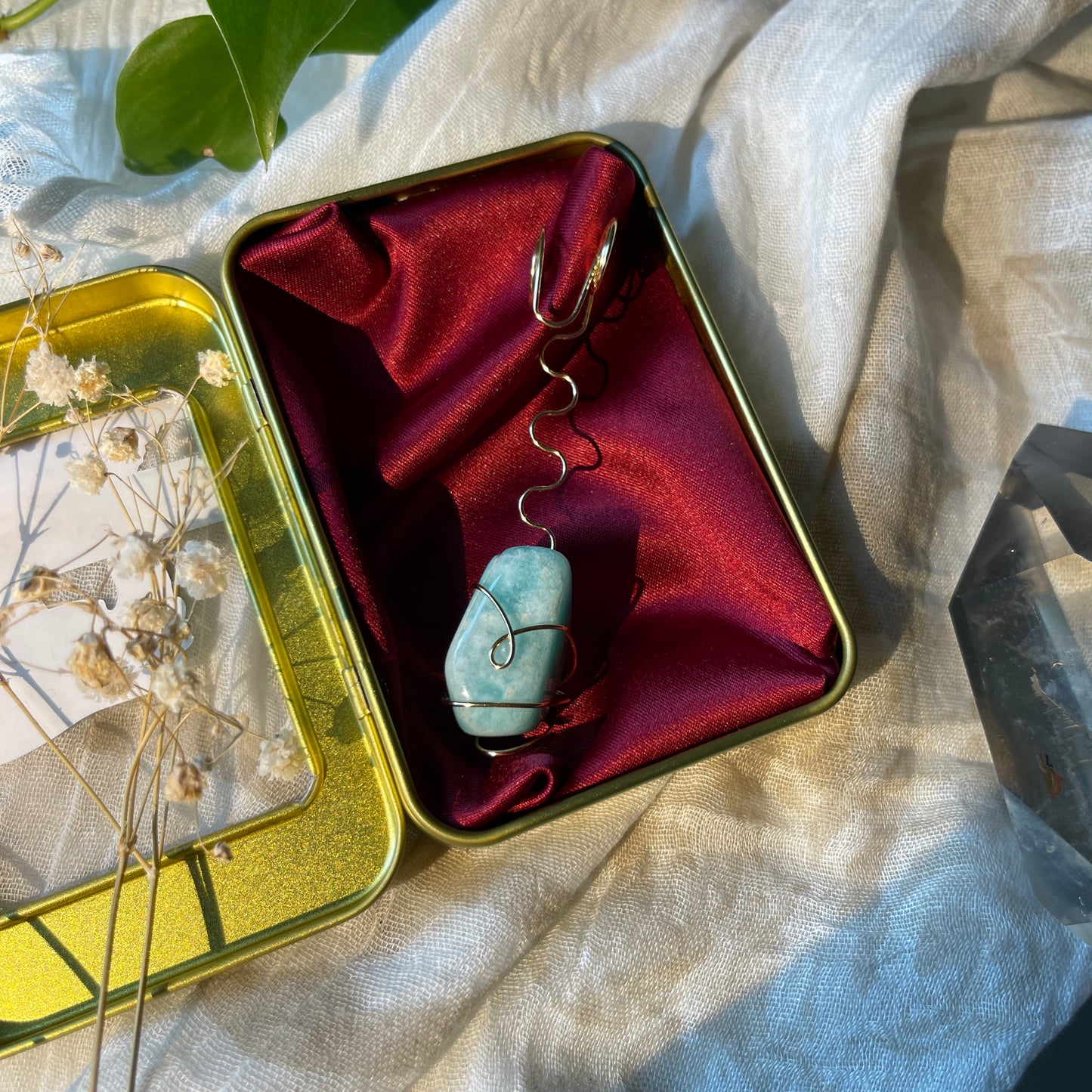 amazonite - gold joint holder