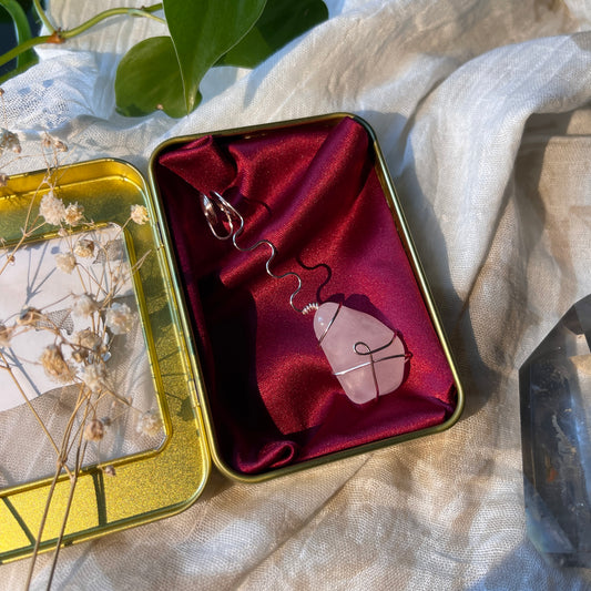 rose quartz - rose gold joint holder