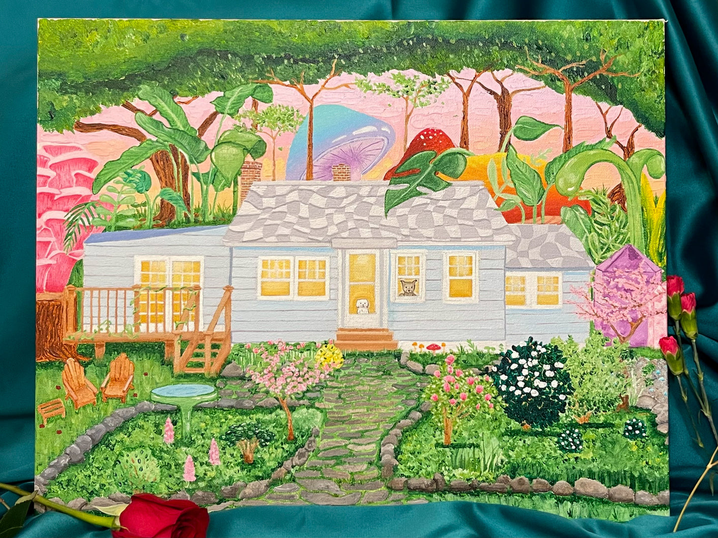 summer in woodstock - original painting